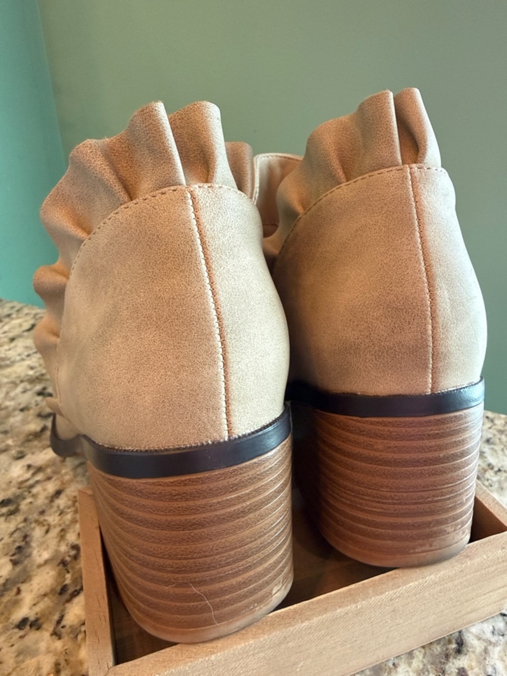Journee Collection Comfort Lennie ankle Booties in Stone color - Picture 7 of 7